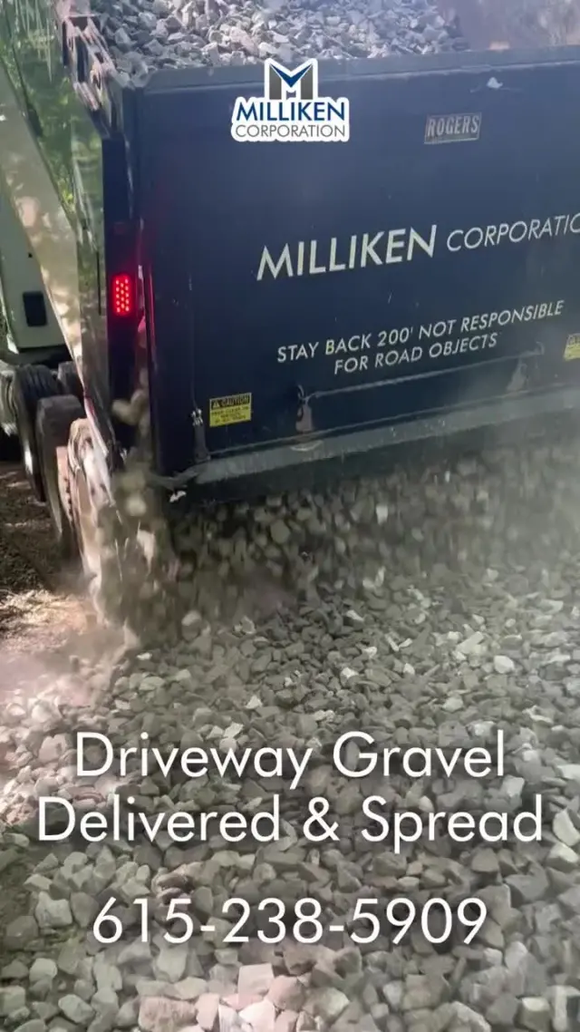 Did you know that our team will not only deliver, but also spread driveway gravel for you? We offer crusher run, 3/4", and 2-3" gravel. Service is available on the weekends, but arrangements must be made in advance. Give Jessica a call at 615-238-5909 today and get on our schedule!