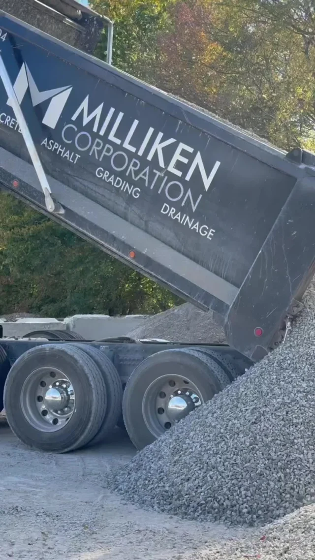 #material #hauling #stone #gravel #dumptruck #triaxle #graveldelivery #millikencorp #millikencorporation