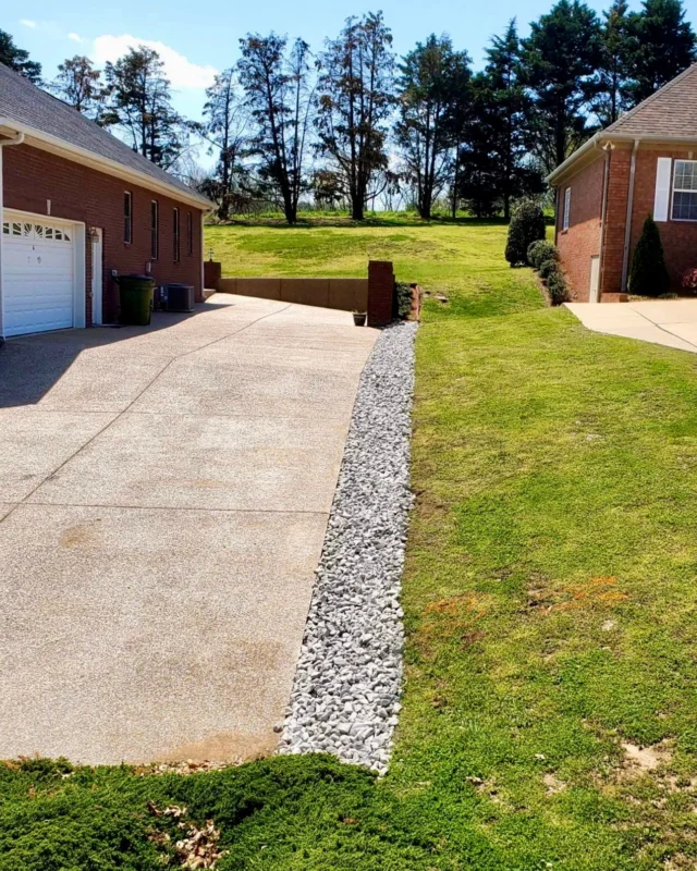 Look at the drainage system transformation at the Yoder residence in Lebanon! We recently installed a French drain to help divert water away from the property. 

#drainage #drainagesystem #frenchdrain #beforeandafter