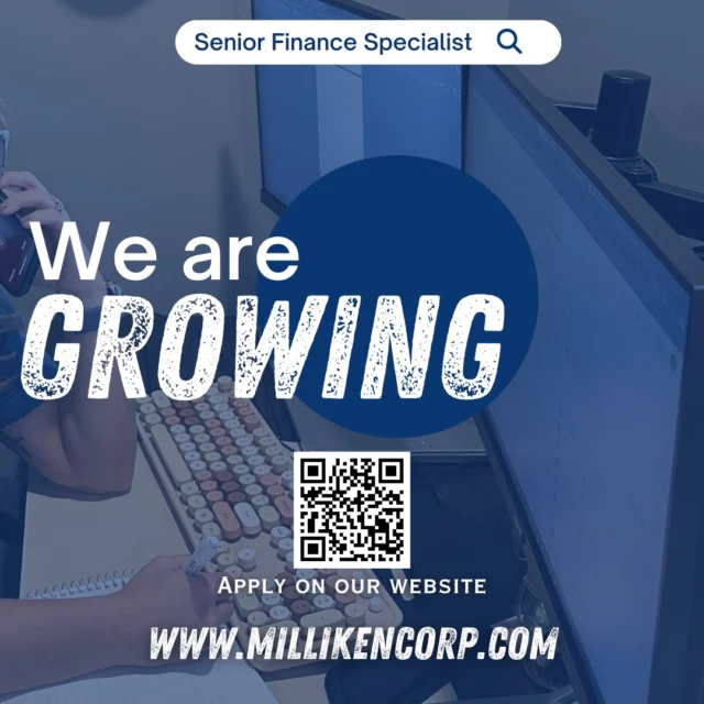 Do you thrive in a fast-paced environment, love working with numbers, and enjoy turning financial data into strategic decisions? Milliken Corporation is looking for a Senior Finance Specialist to join our crackerjack team!

Apply today: https://loom.ly/bDZCV04

#financespecialist #finance #nowhiring