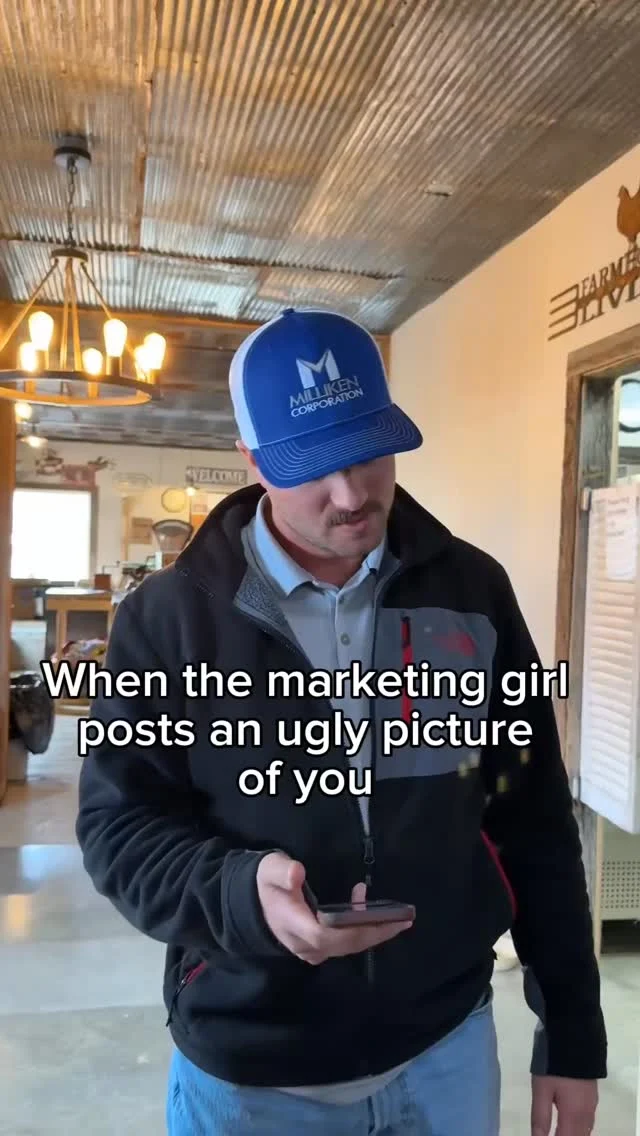 When marketing posts that pic 😂

He said he wants approval next time…
we’ll see about that.

#themillikencorporation #trevor #tn #photo