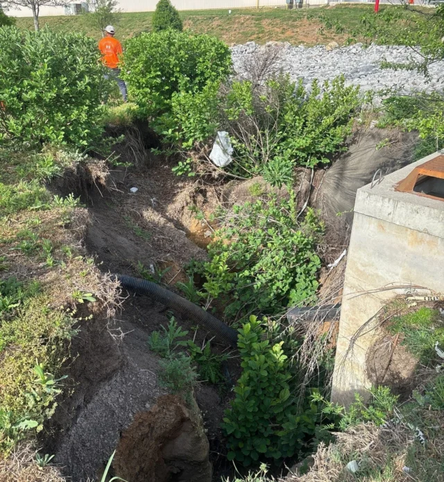 Water issues turned this retention pond into a full sinkhole.

We dug it out, rebuilt the base the right way, and brought it back to life.

Dealing with drainage issues on your property? Reach out and we can help get it handled the right way.
#themillikencorporation #problemtofix