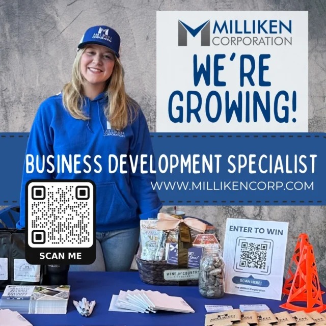 Ready for your next opportunity?
We’re hiring a Business Development Specialist to join our growing team. Scan the code or visit our website to apply today.
#themillikencorporation #hiring #MC