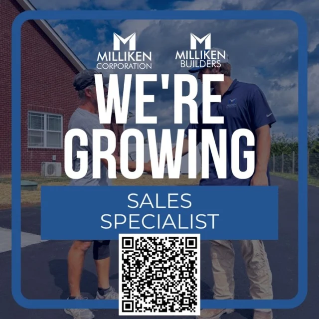 Are you motivated, driven, and great with people?

Milliken Corporation is looking for our next Customer Relationship Specialist. If you enjoy building relationships, solving problems, and being part of a team that values excellence, this could be the place for you.
Are YOU our next Crackerjack?

#MillikenCorporation #NowHiring #CustomerRelationshipSpecialist #JoinOurTeam